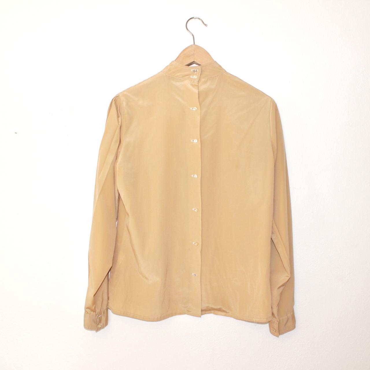 Women's Tan and Gold Blouse | Depop