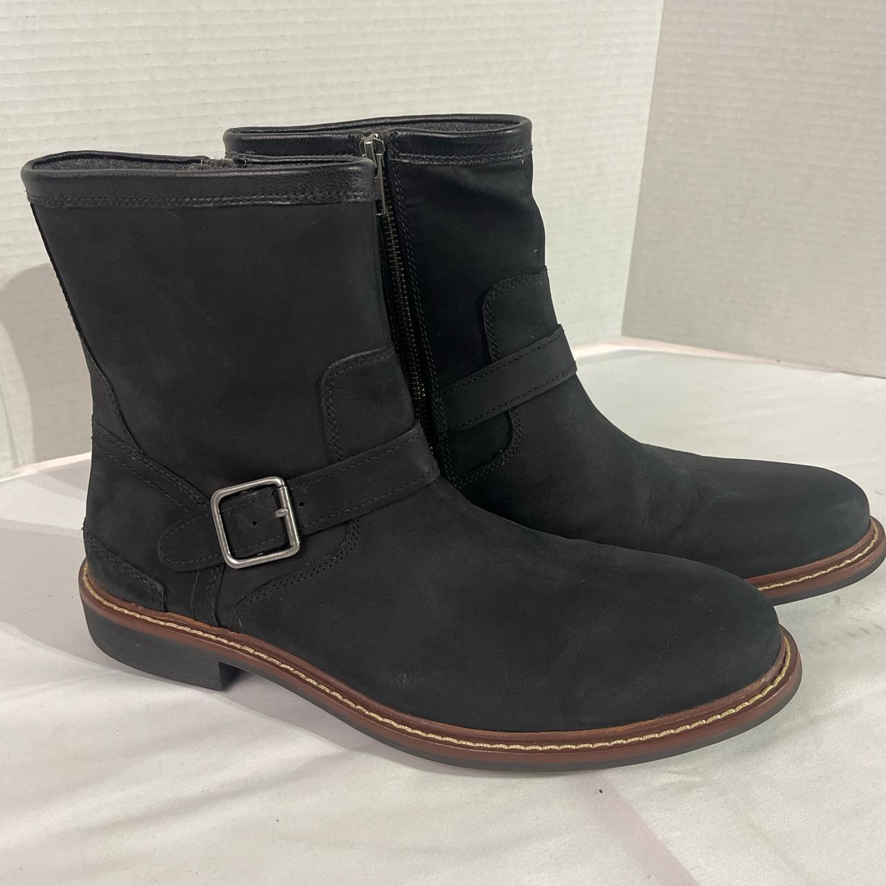 Cole Haan Men's Black and Silver Boots | Depop