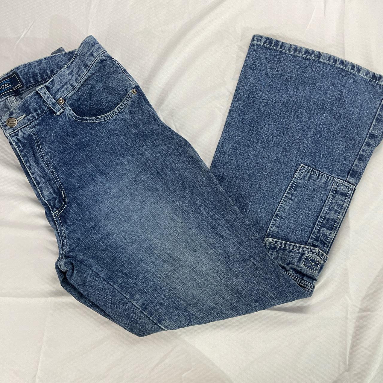 Women’s Flare Cargo Denim Jeans Size 31” Weathervane... - Depop