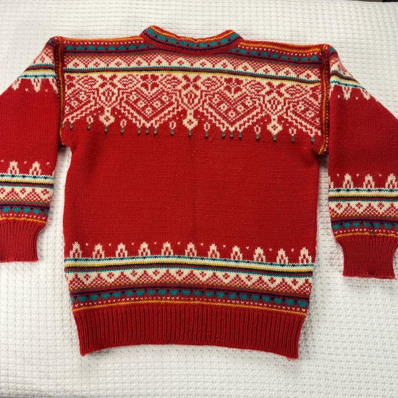 Women’s Vintage Dale of Norway 100% Wool Red, Aqua,... - Depop