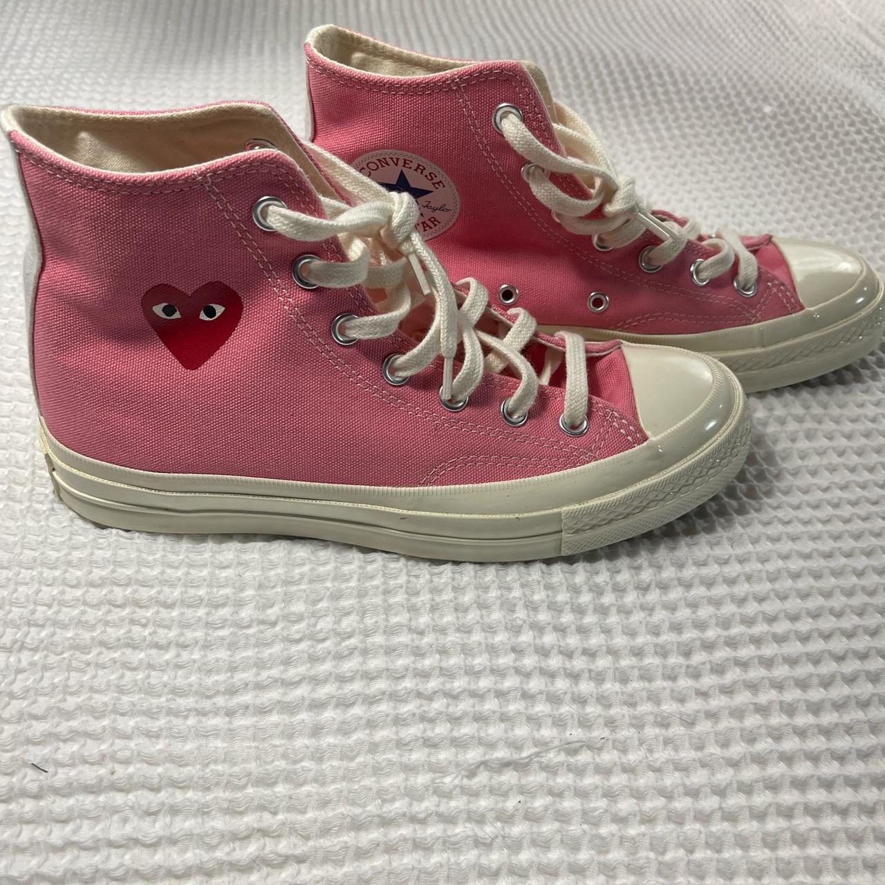 Converse X Comme Des Garcons Play 70 Hi Top Pink. Depop