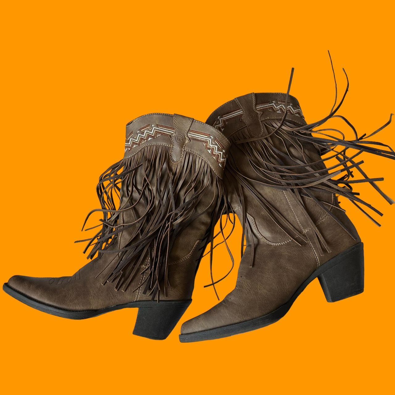 like new fringe boots 🐴 super cute fringe boots by - Depop