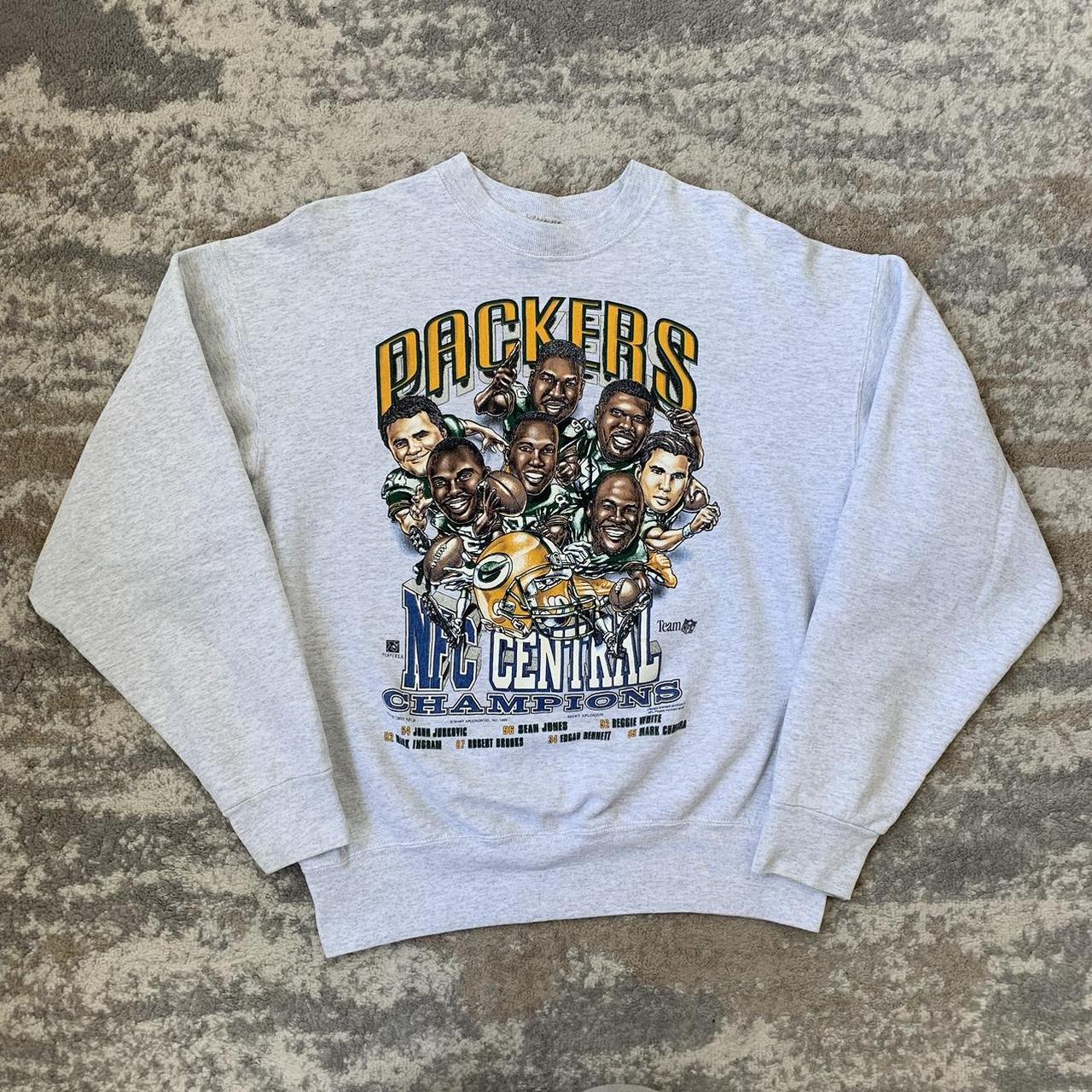 Green bay packers grey sweatshirt hotsell