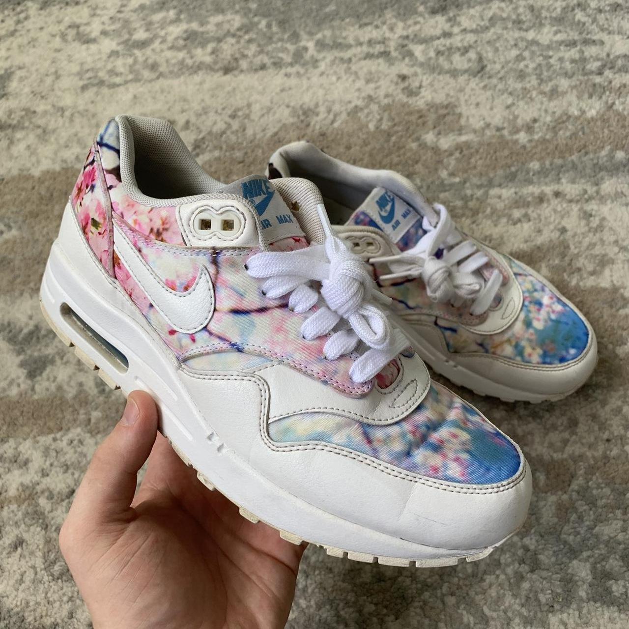 Nike Air Max 1 Cherry Blossom Print Trainers Sneaker