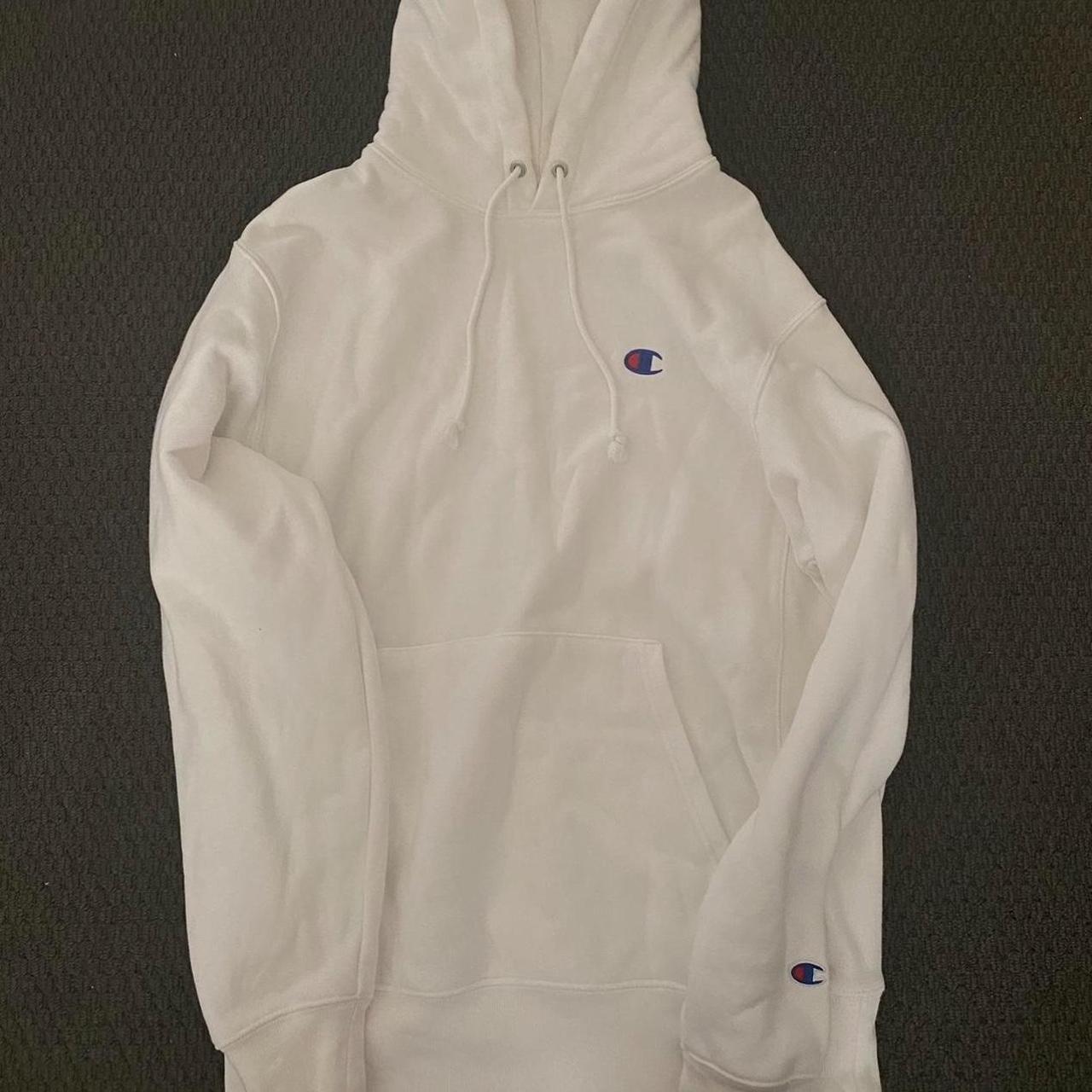 White Mens Champion Reverse Weave Hoodie #Champion... - Depop