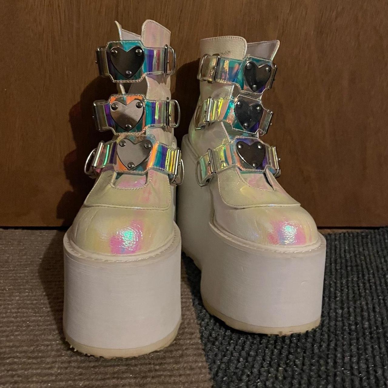 demonia white platforms