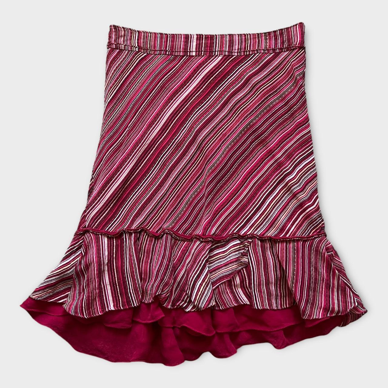 Hot pink striped skirt best sale