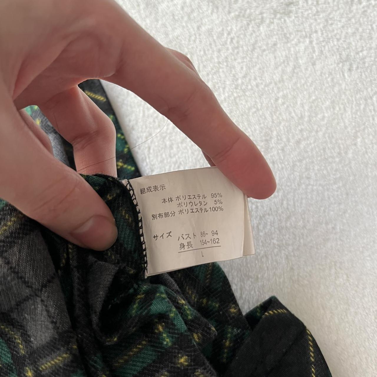 Preloved Women's Babydoll Dress - Black/Green - M… - image 4