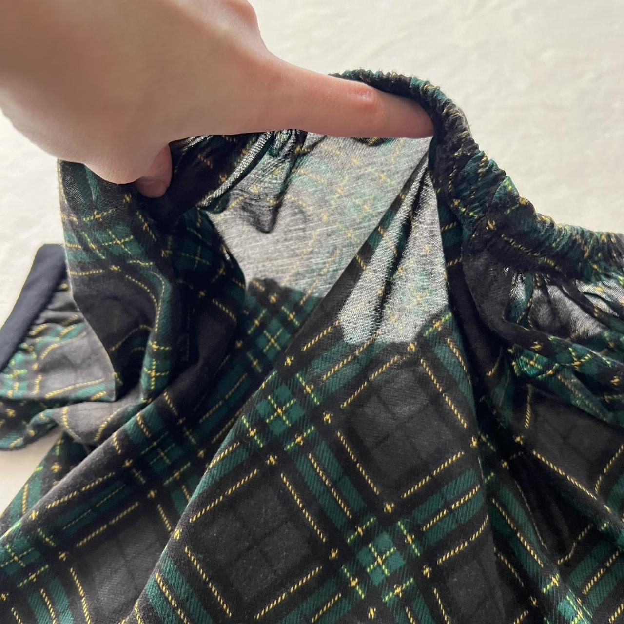 Preloved Women's Babydoll Dress - Black/Green - M… - image 6