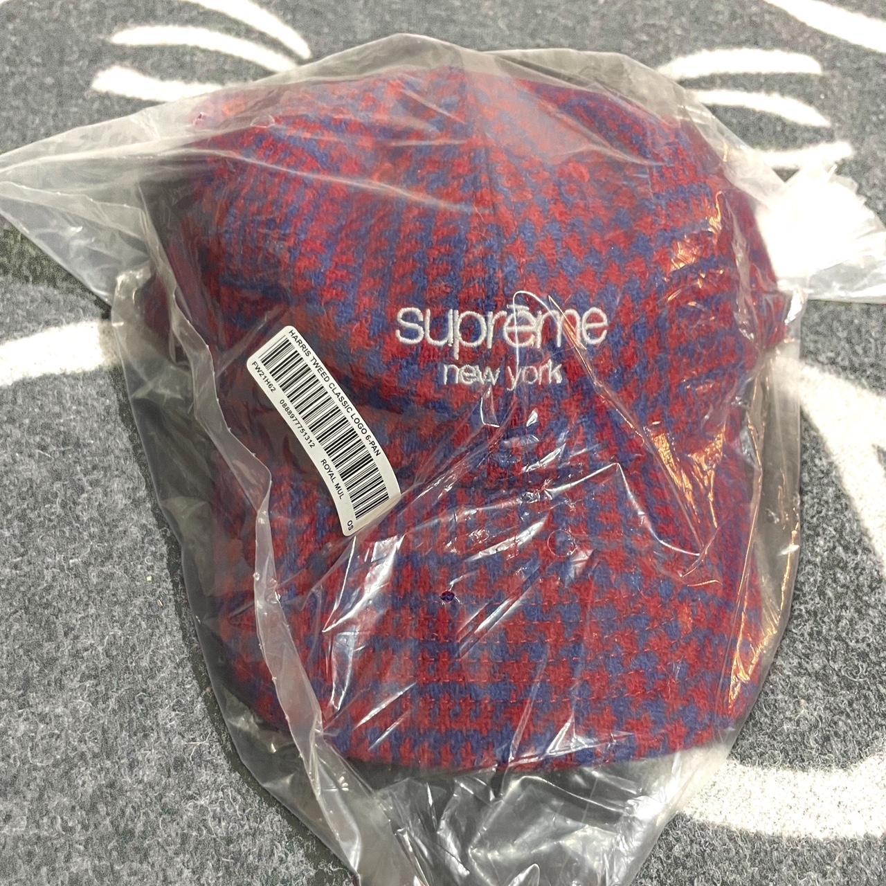 Supreme x Harris Tweed classic logo 6 panel ‘royal...