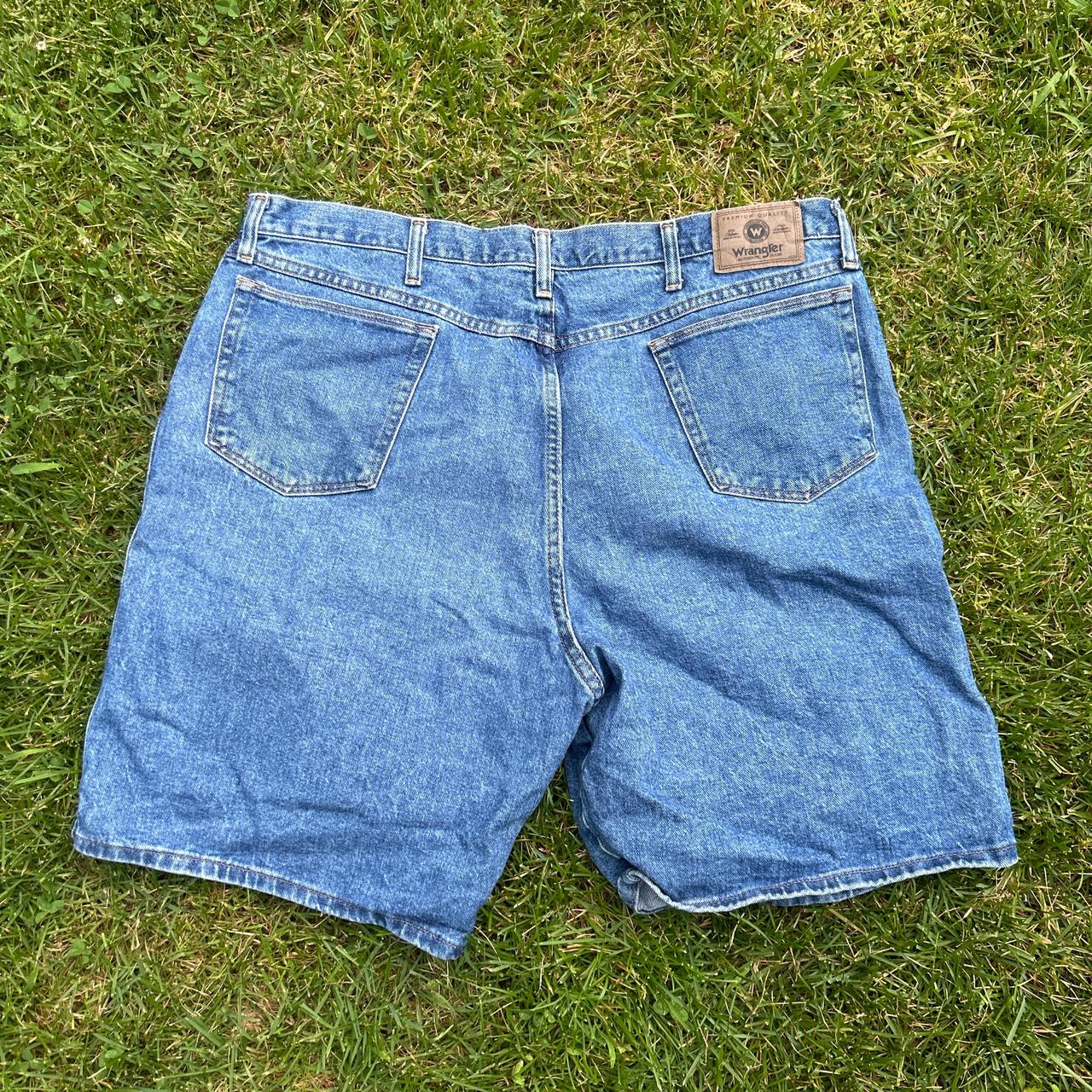 Wrangler Denim Blue Jorts Jean Shorts Size: 42 - Depop