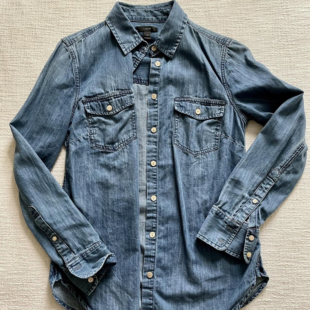 J.Crew Women's Blue Shirt (2)