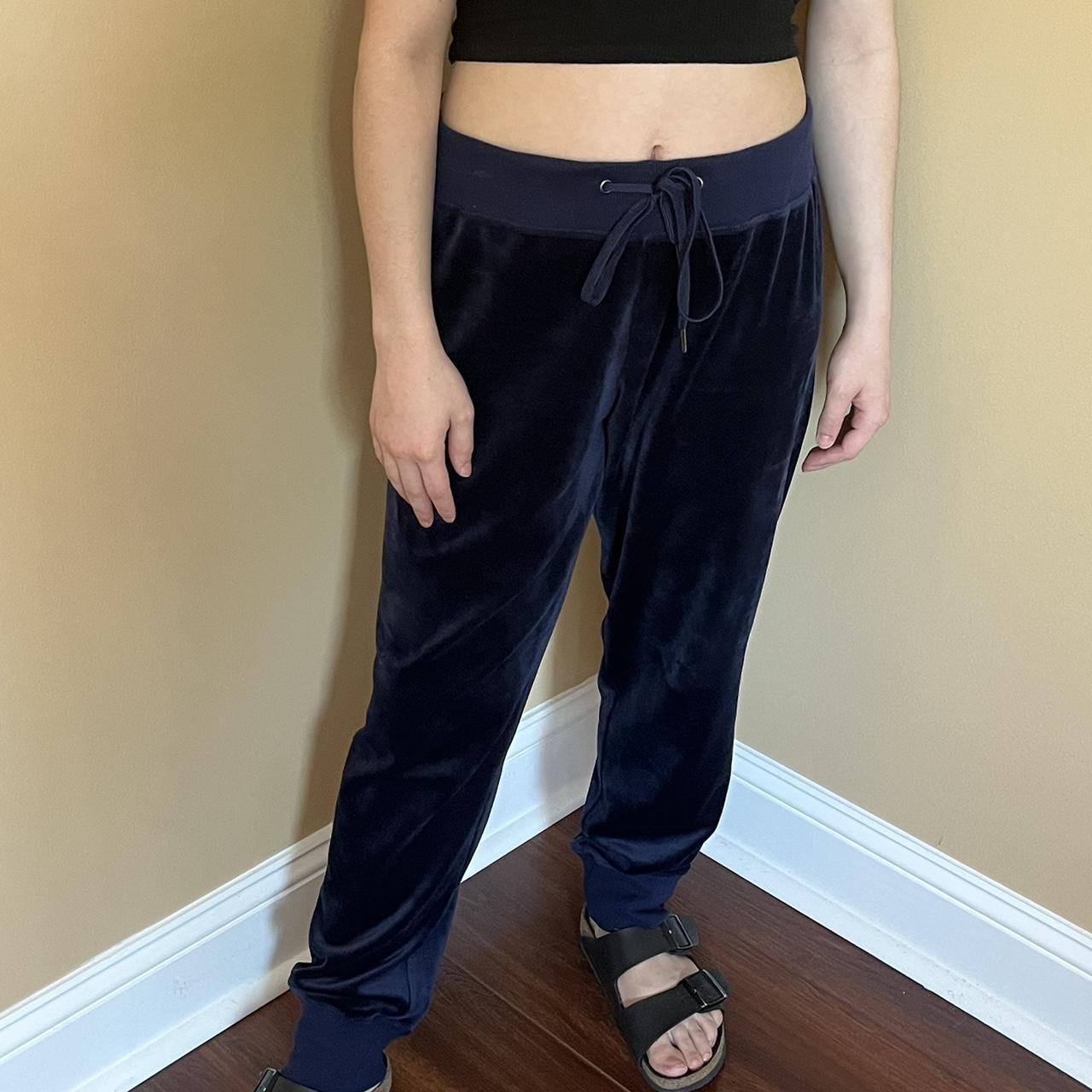 champion navy blue velvet joggers this is