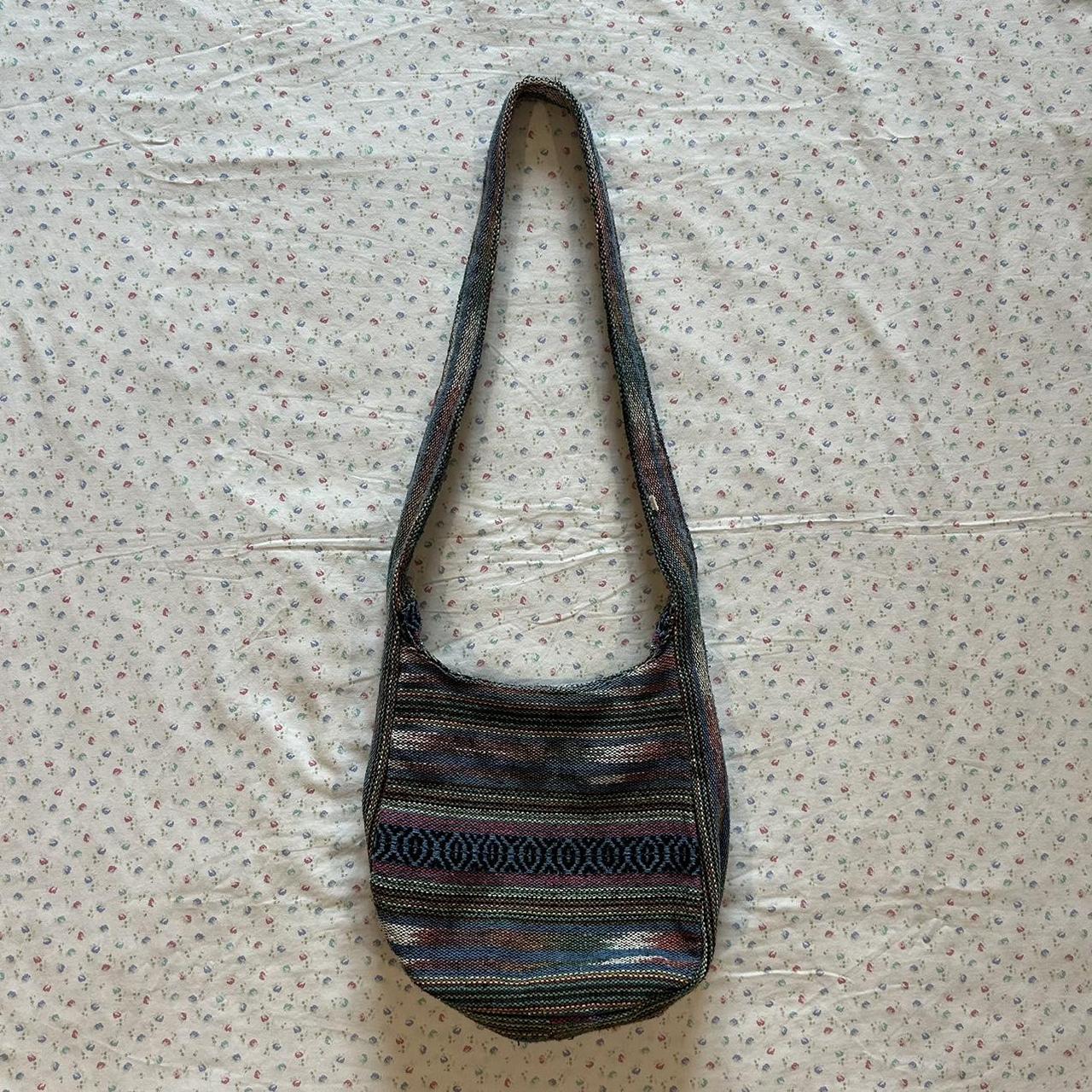 earthbound woven crossbody purse bag inside is black... - Depop