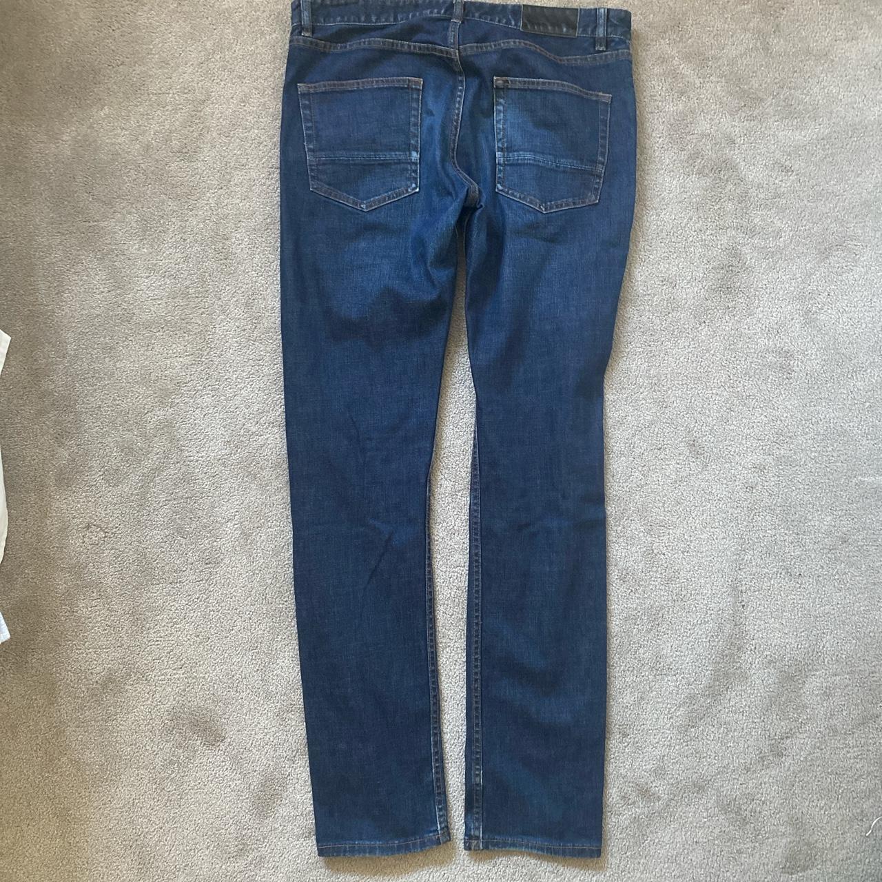 Jag - Navy Blue Dad Jeans Size   - Labelled As - Depop