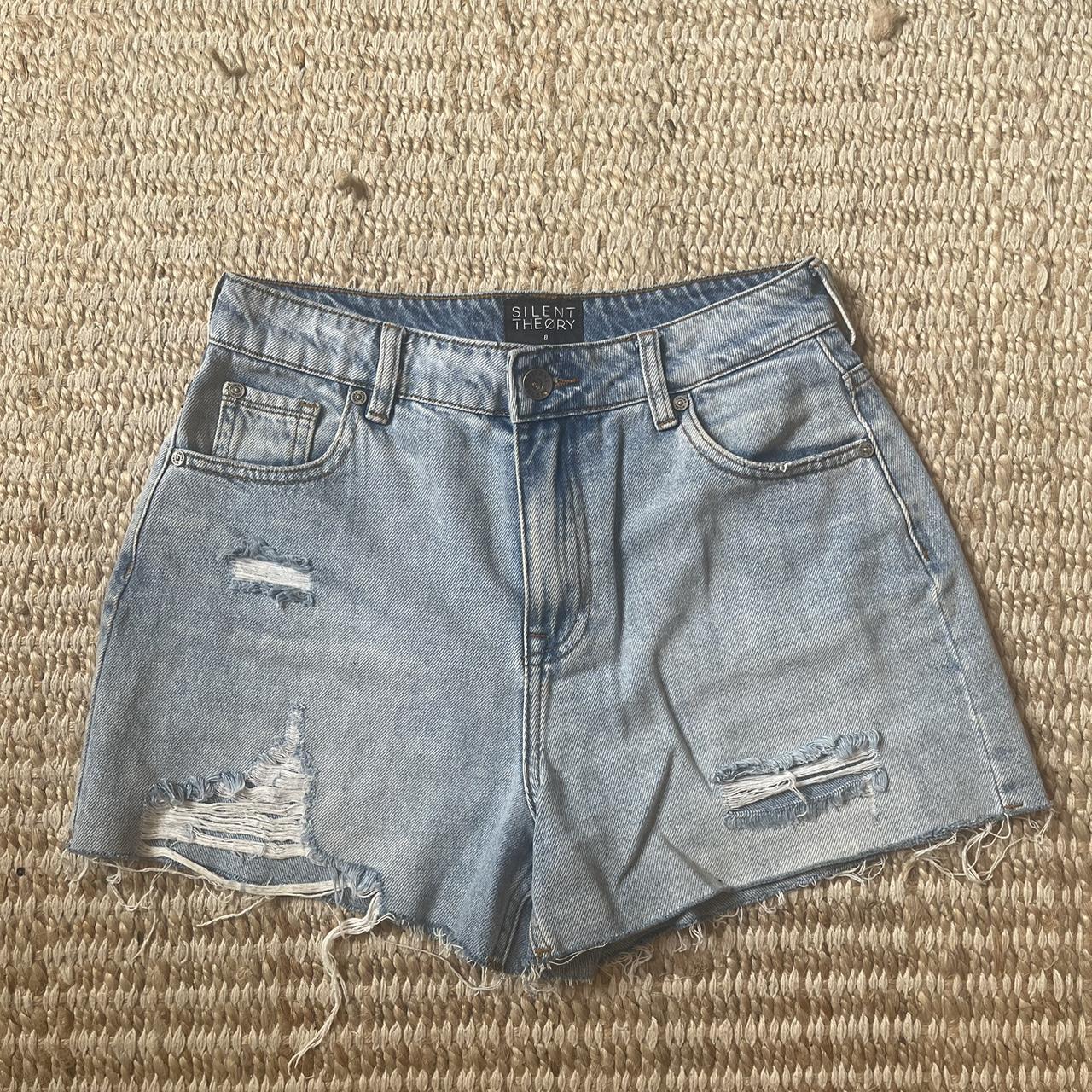 Silent Theory - Denim shorts Worn once - Size... - Depop