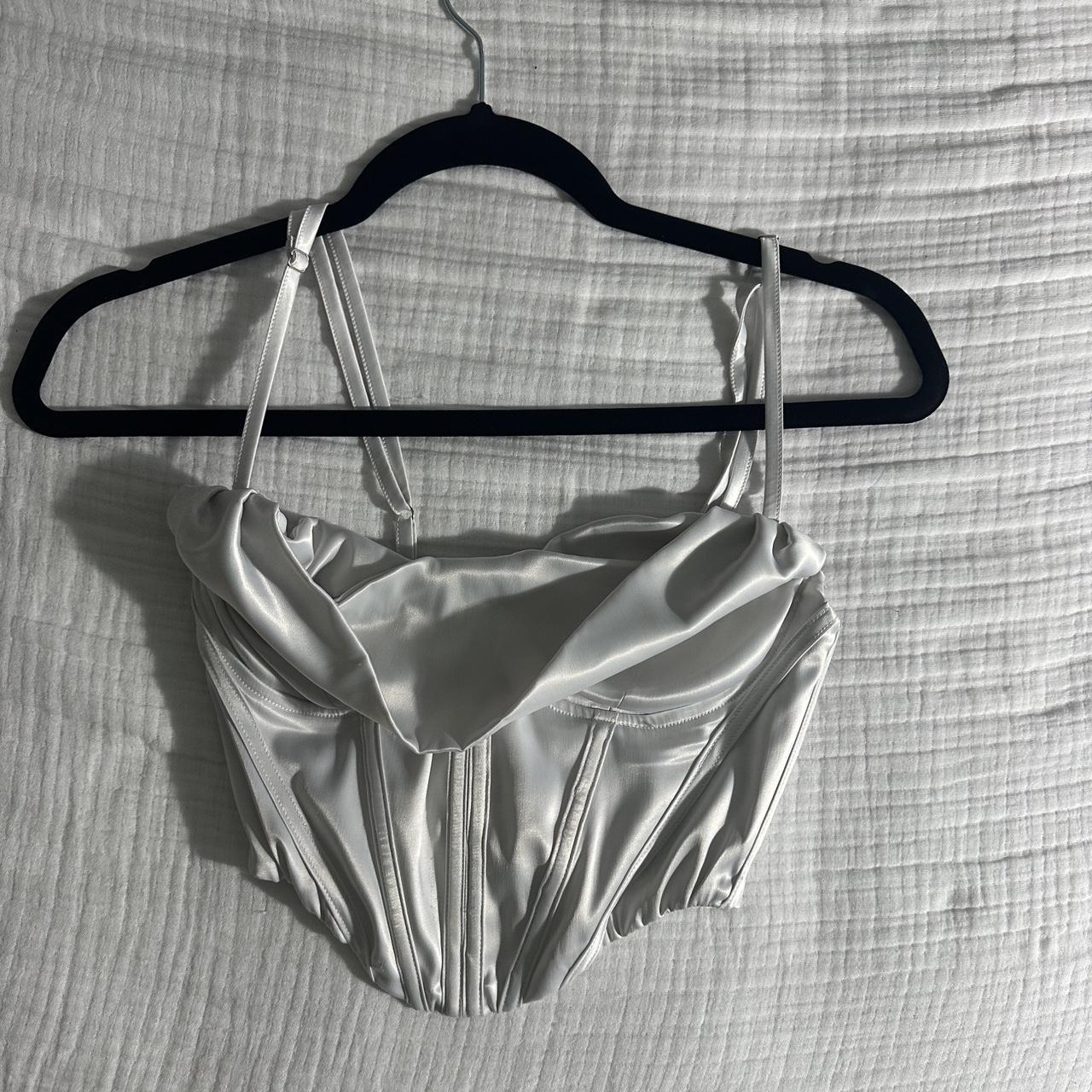Amazon White Corset Top SZ small, worn... Depop
