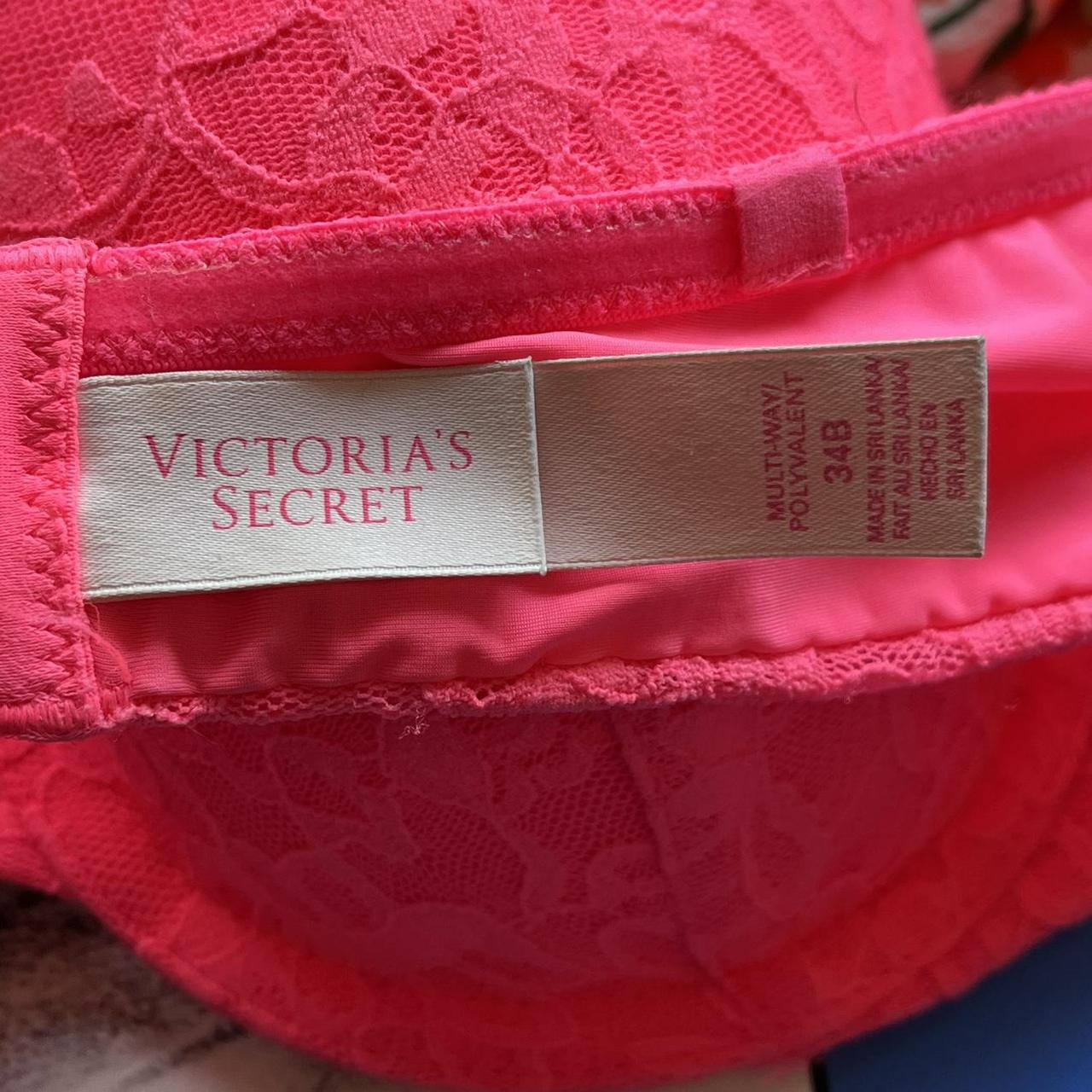 PINK Victoria's Secret Neon pink multi-way bra size... - Depop