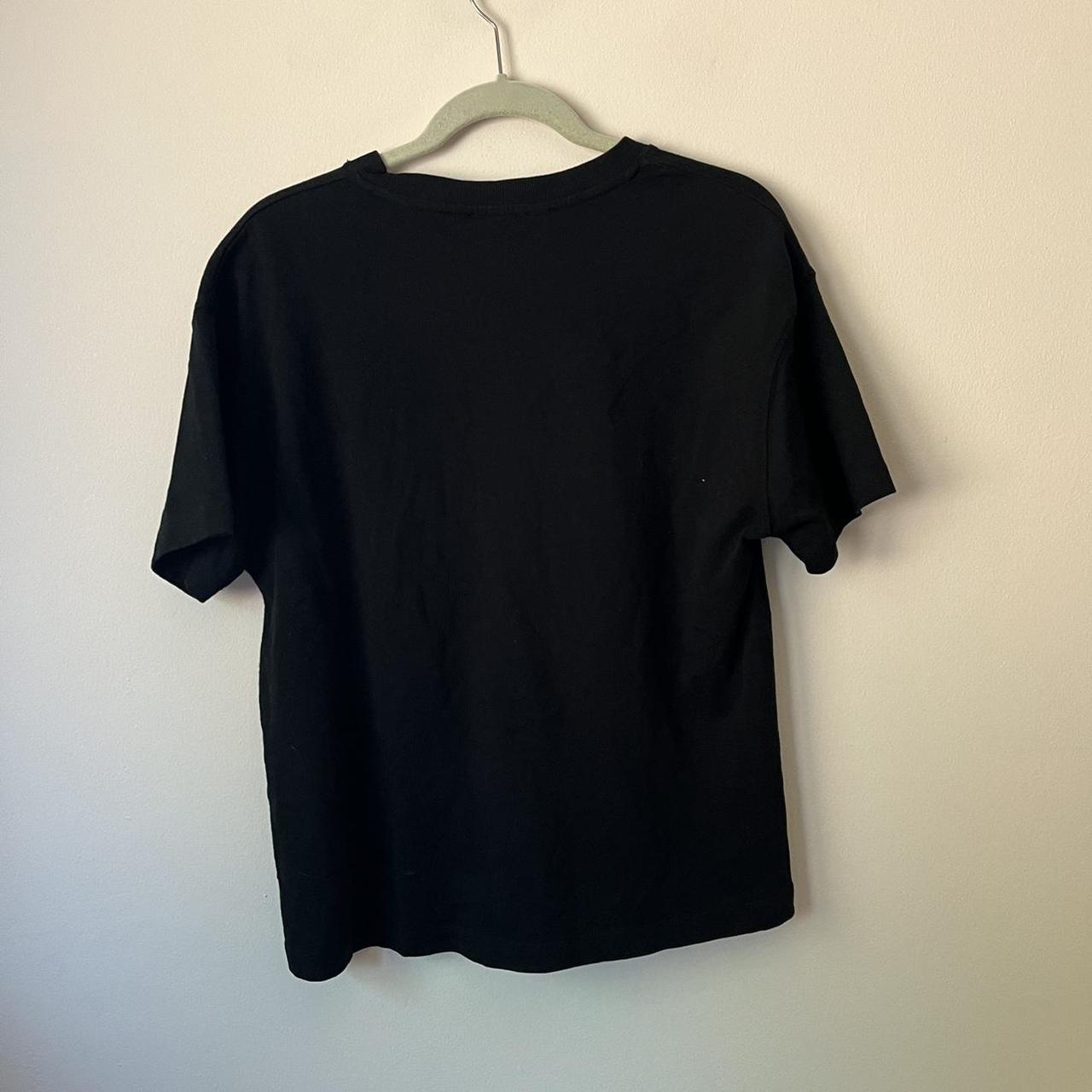 Zara Black tee Shorter front, short sleeves Fabric... - Depop