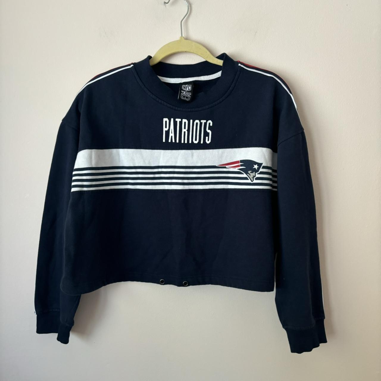 NFL Patriots Cropped Sweatshirt NFL Team Apparel. Depop