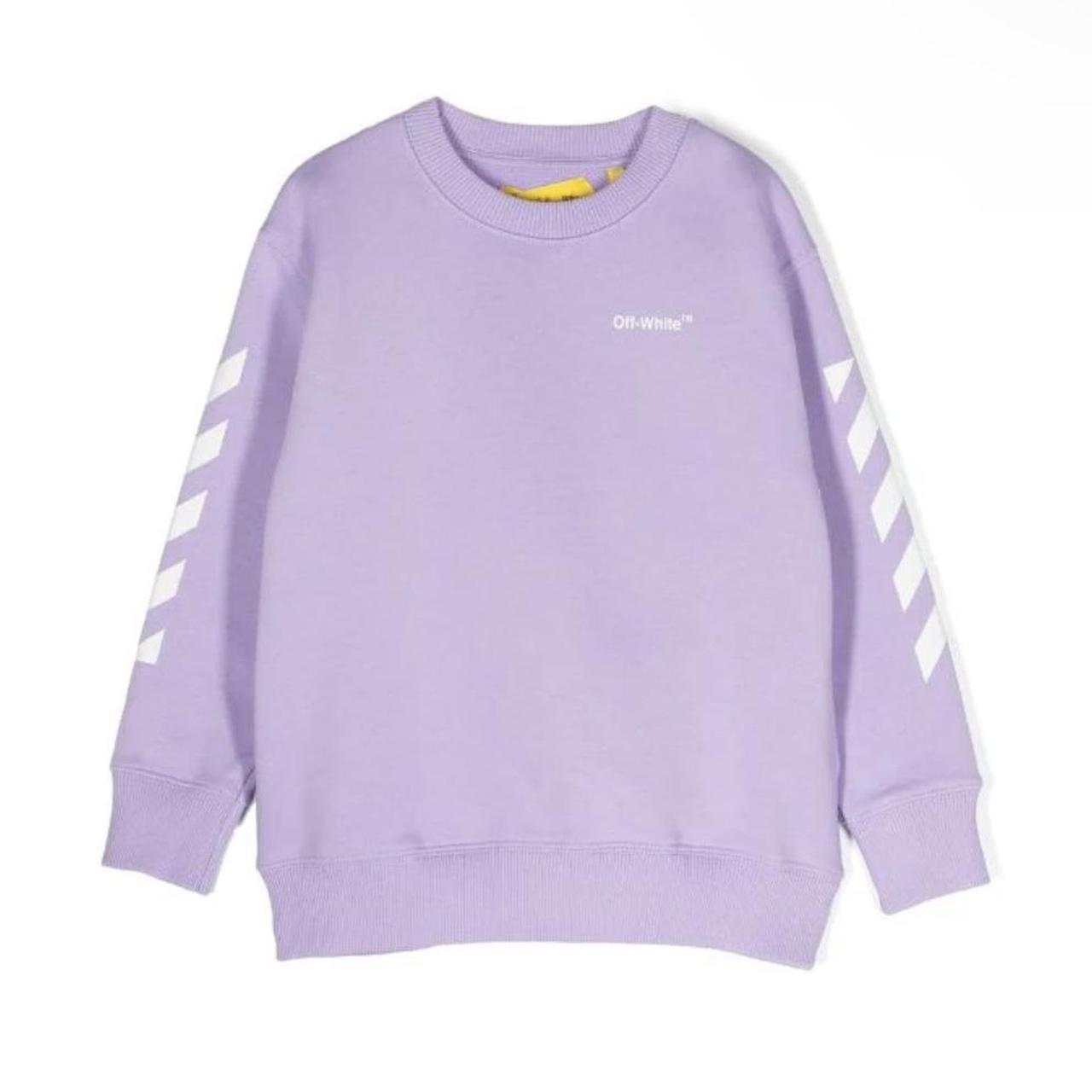 Off white x champion purple hoodie best sale