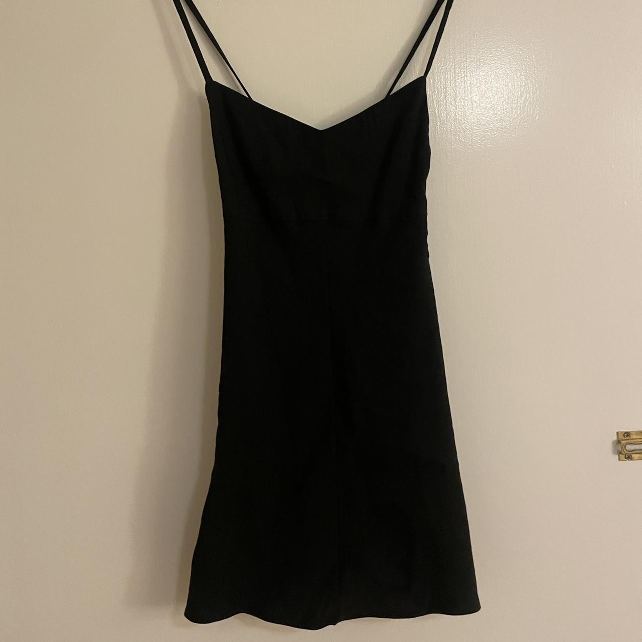 Theory black minidress Size 2 fits xs-s Straps cross... - Depop