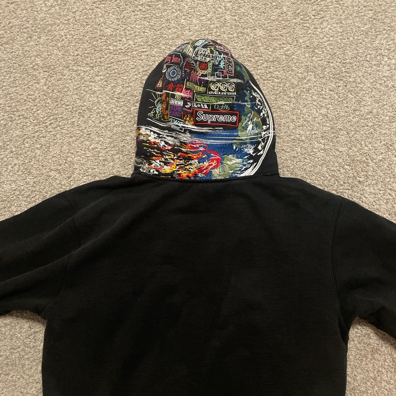 Supreme Globe Zip Up Hooded Sweatshirt