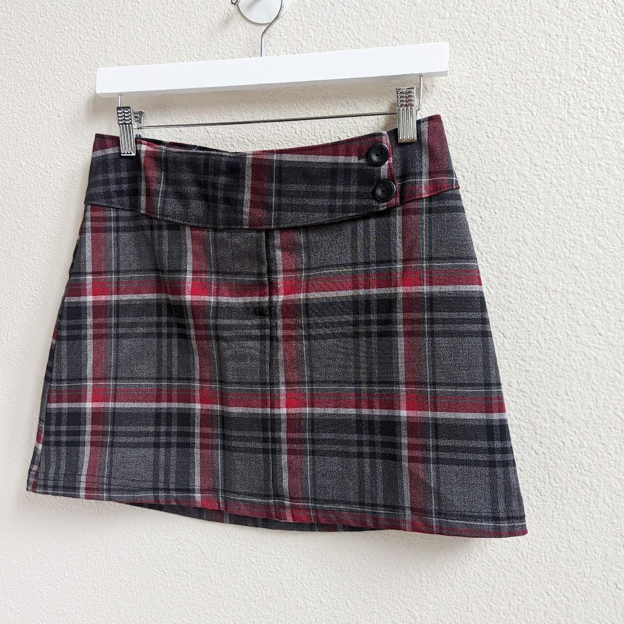 Y2K Red Plaid Mini Skirt. Excellent condition.... - Depop