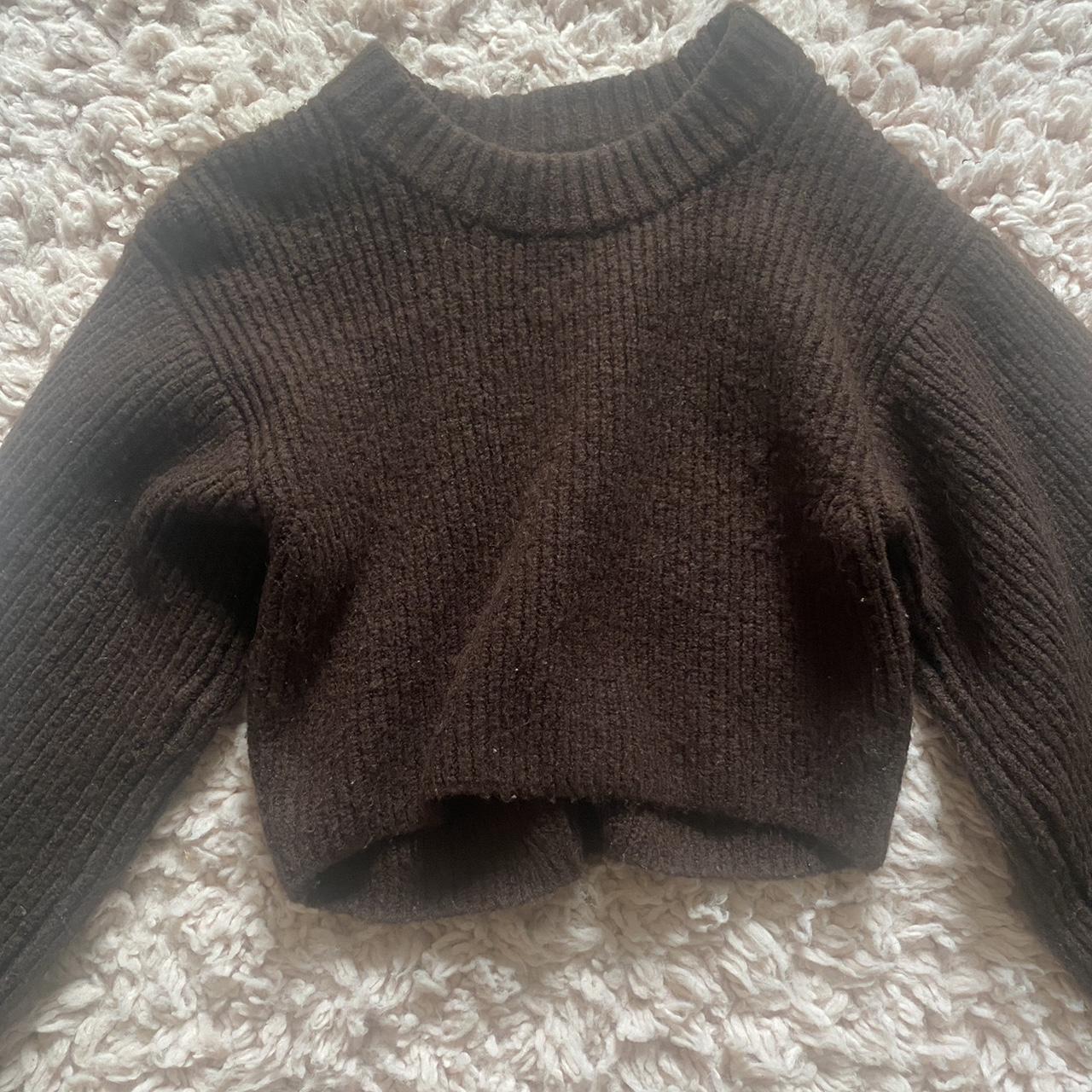 urban outfitter wooly knit sweater🐻🥥🤍💌 (cropped... - Depop