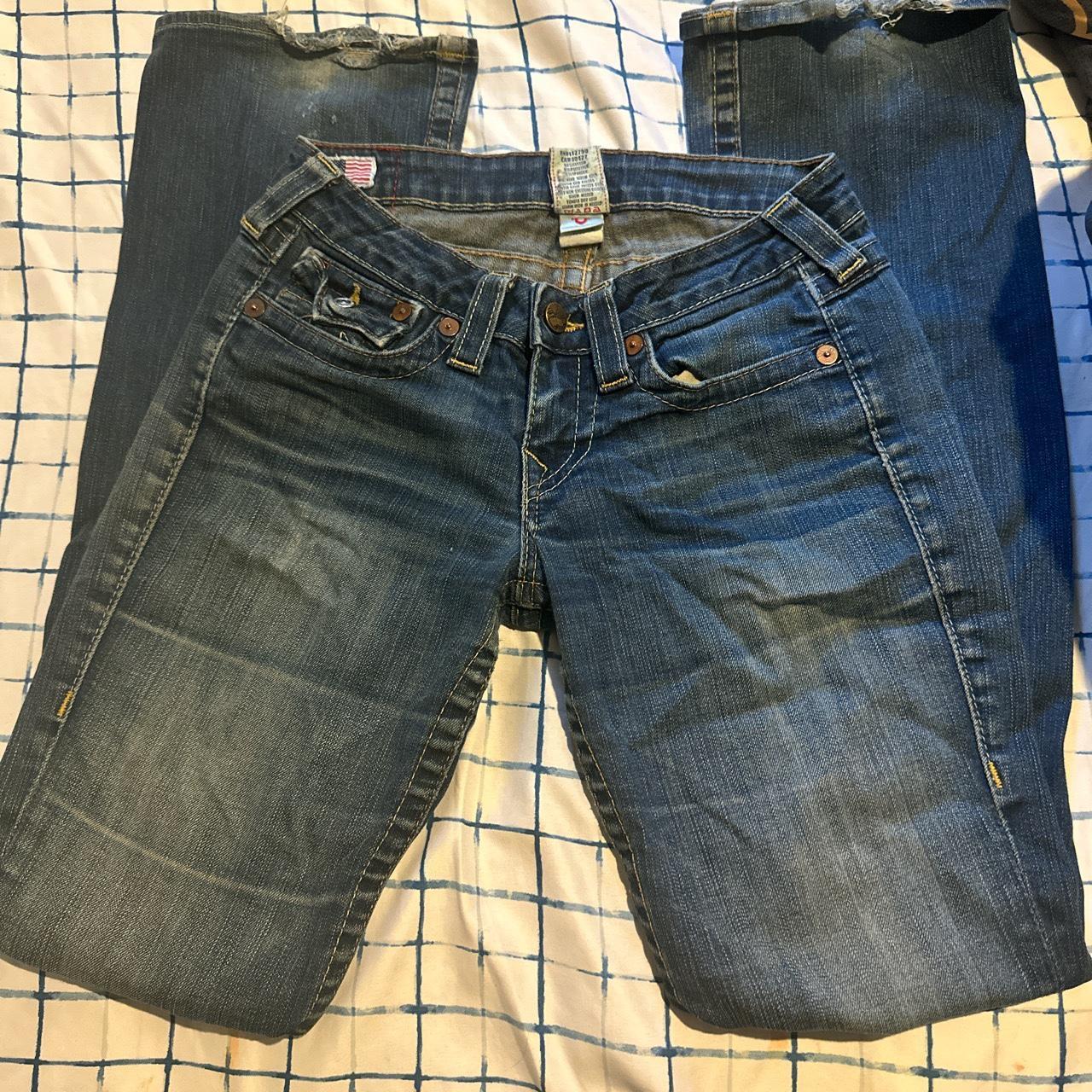 True religion jeans Size 27 Thrifted these but too... - Depop