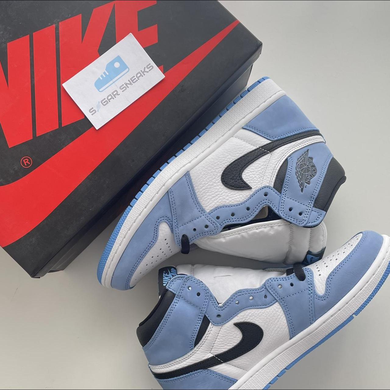 mens jordans blue and white