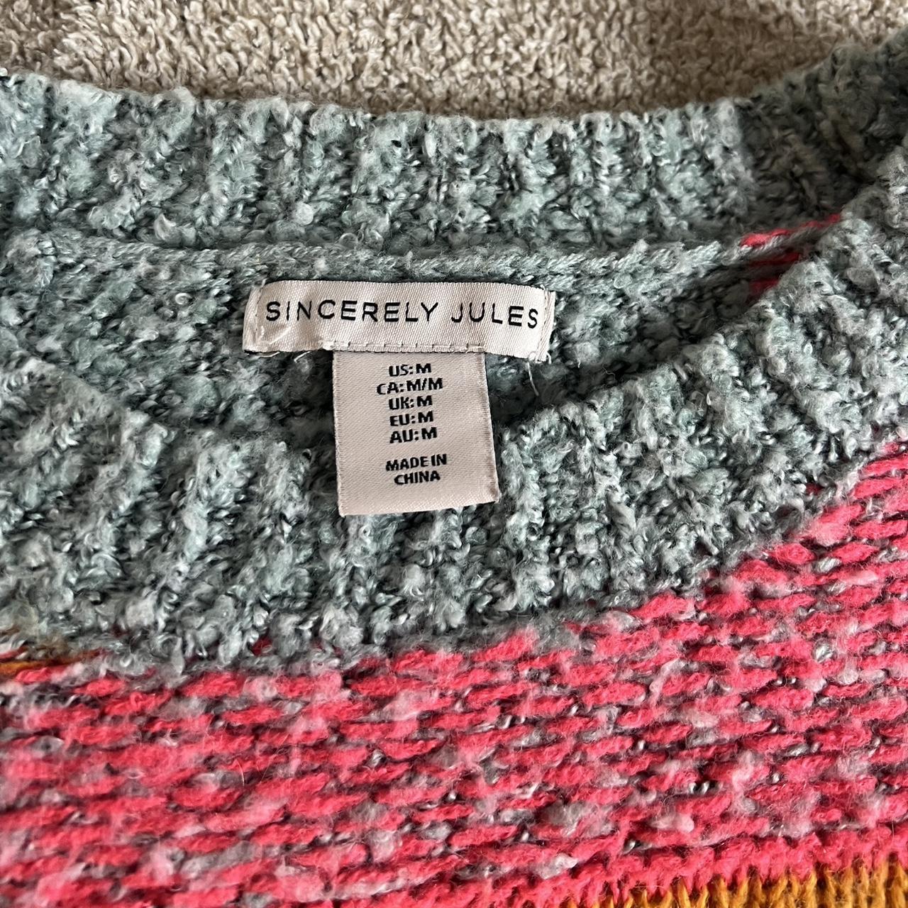 Women's Sweater - Multi - M – cutest patchwork sw… - image 3