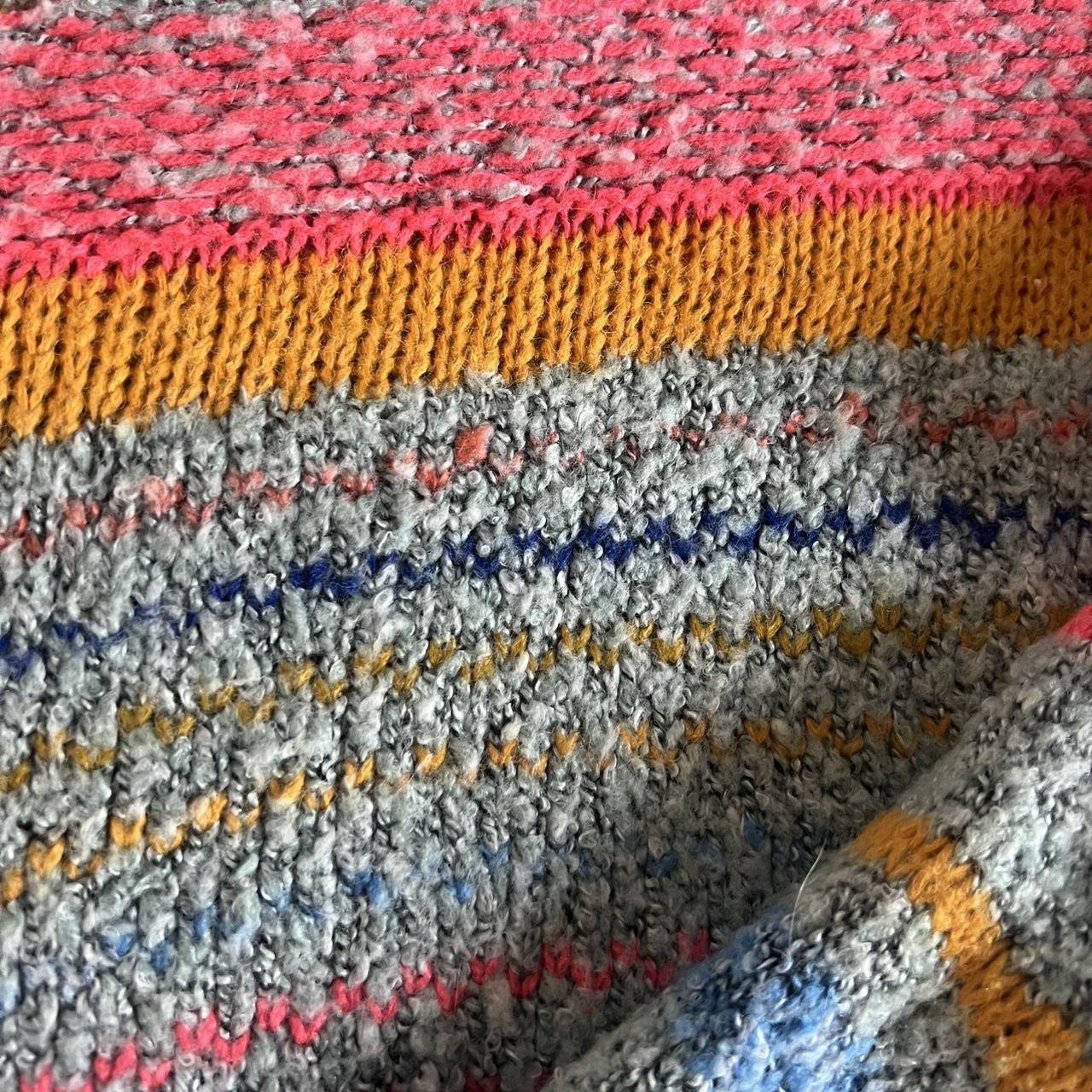 Women's Sweater - Multi - M – cutest patchwork sw… - image 2