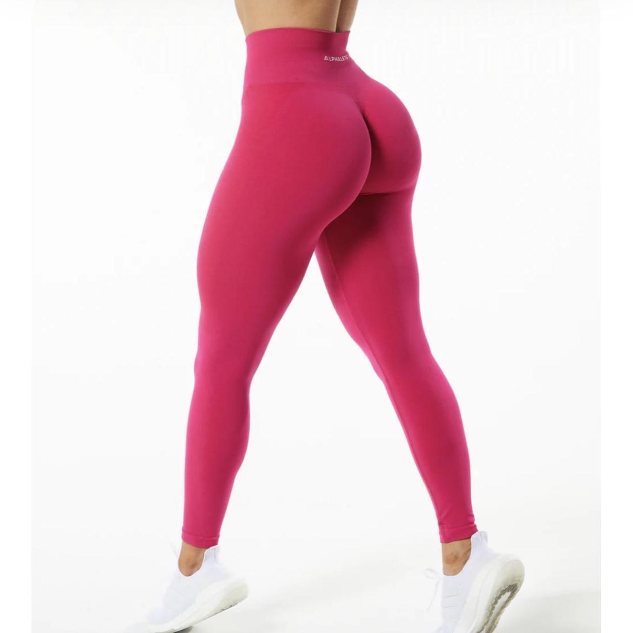 Alphalete Amplify Leggings Pink Worn once Too big... Depop