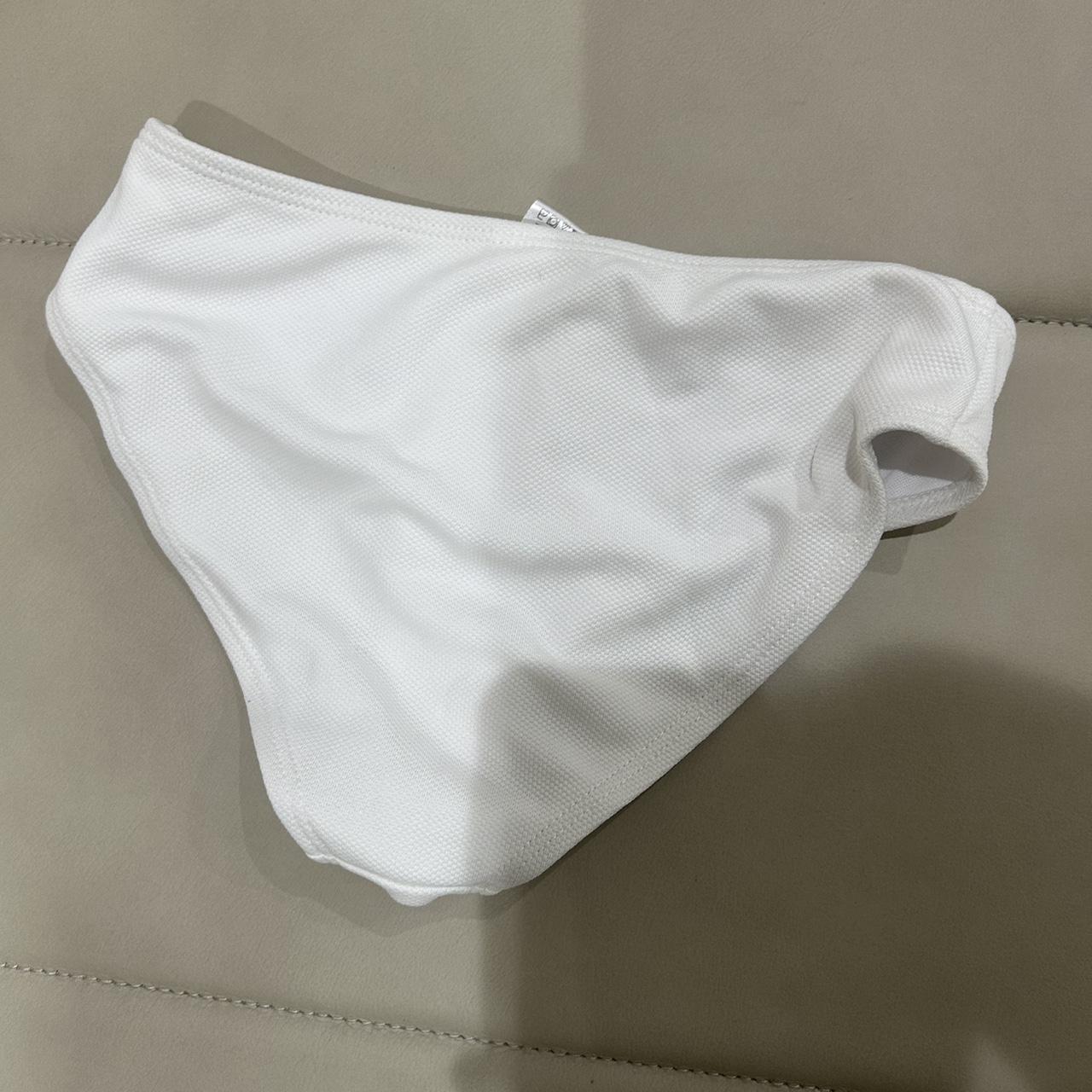 Small White swimsuit bottoms - Depop