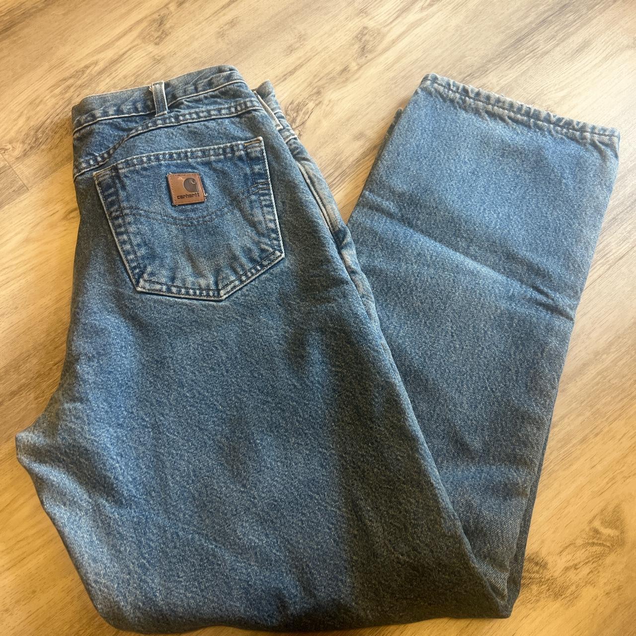 Carhartt Denim with cloth lining on the inside - Depop