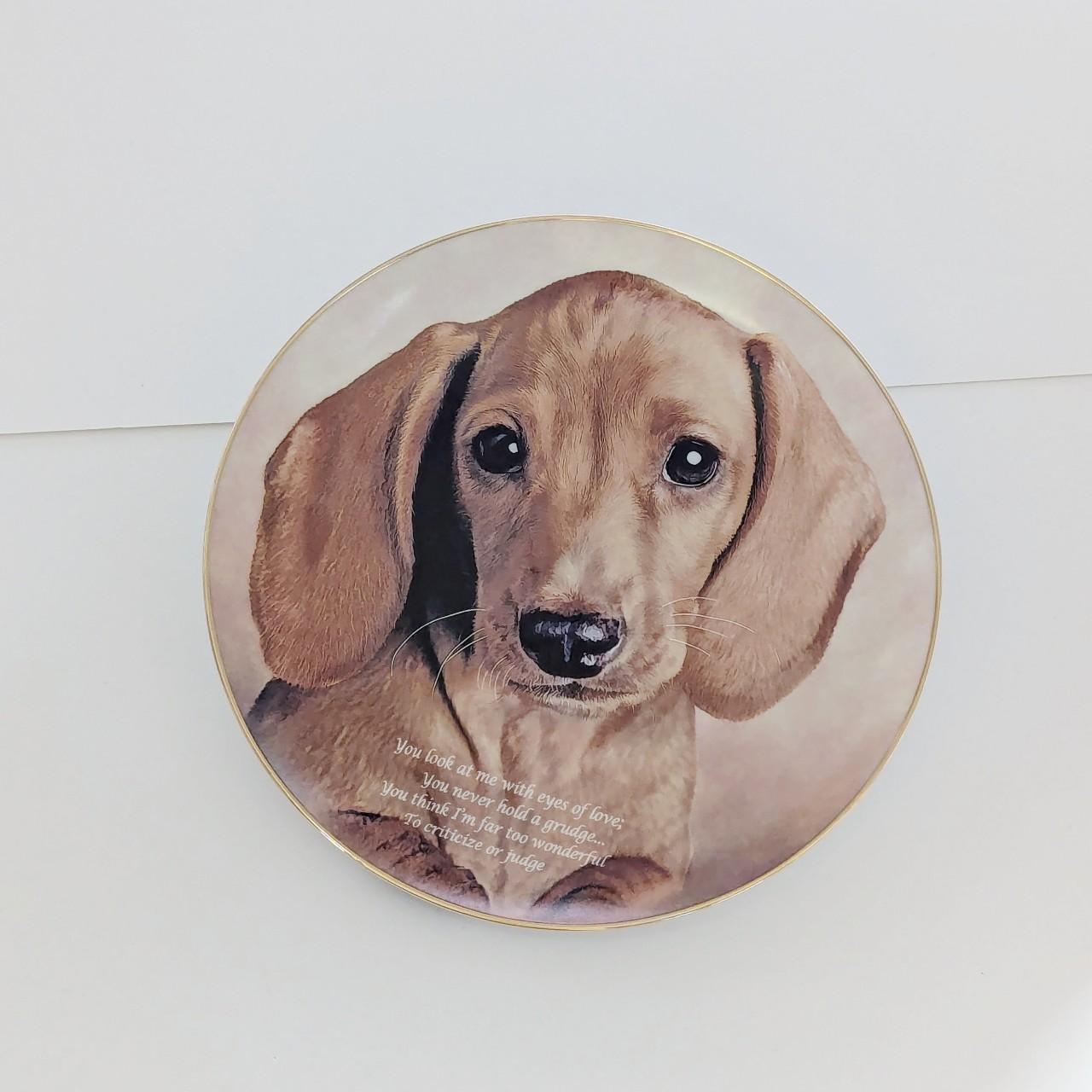 Danbury Mint Dachshund Eyes of Love Plate. Beautiful. Depop