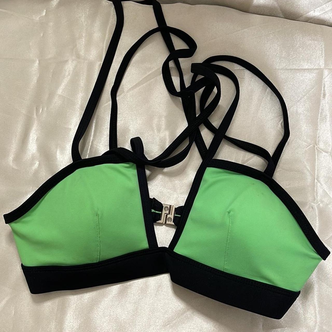 Neon Green Bathing Suit Top 🍀 Used a few times Depop