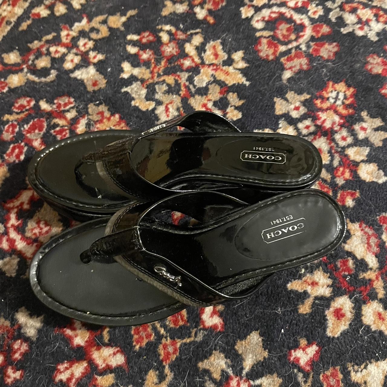 Coach wedge heels size 9.5 womens Depop