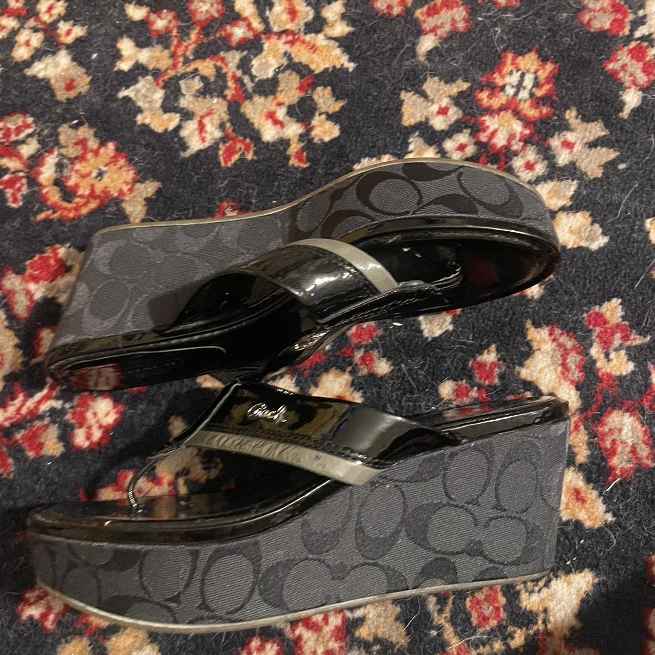 Coach wedge heels size 9.5 womens Depop