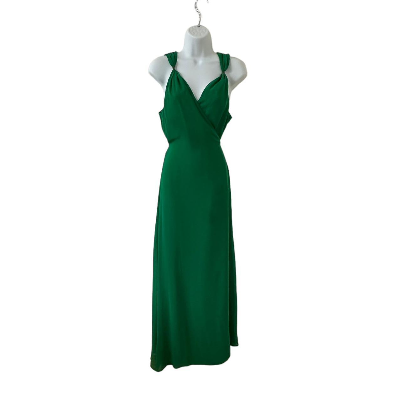 armani exchange wrapped green gown maxi only worn Depop