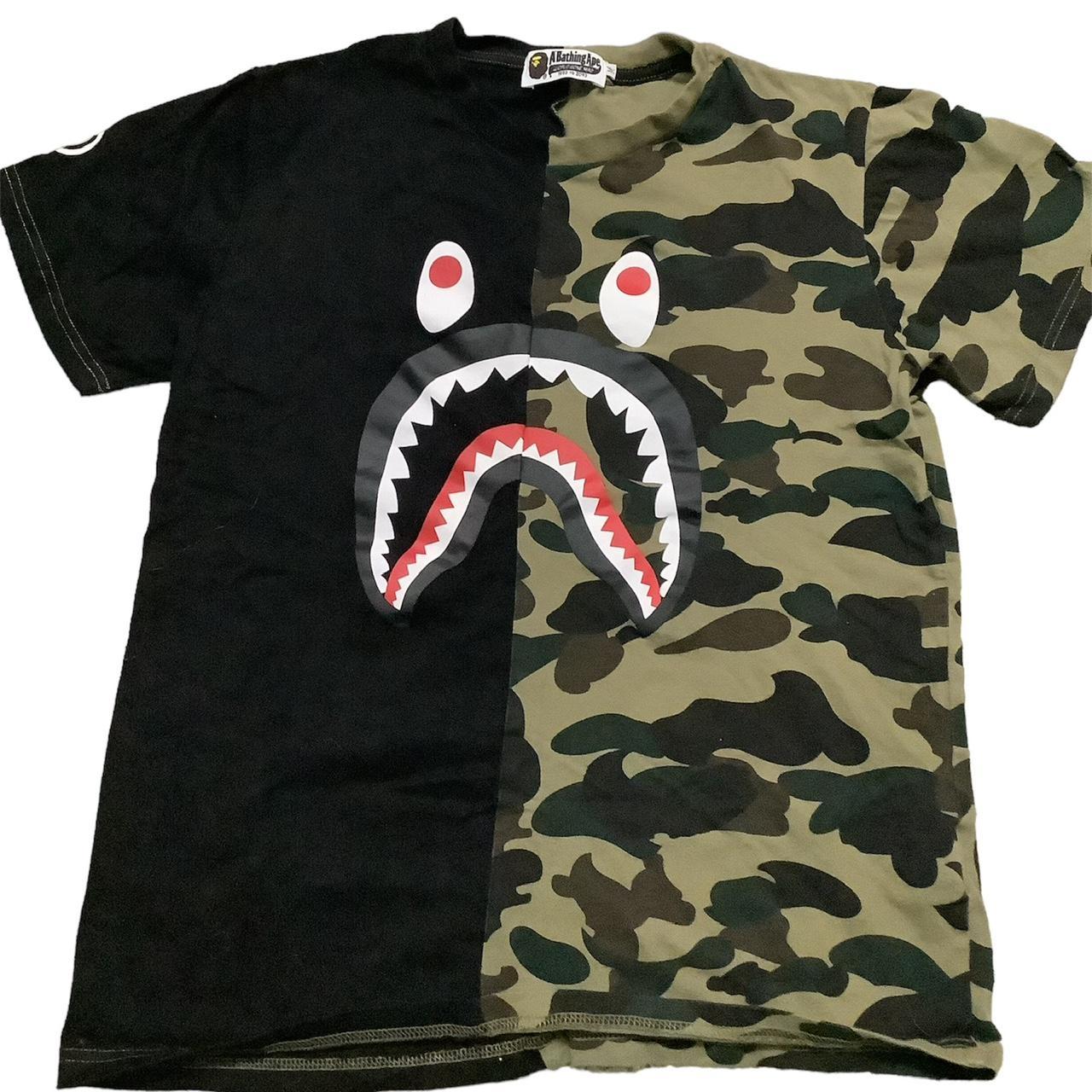 Bape t shirt half camo best sale