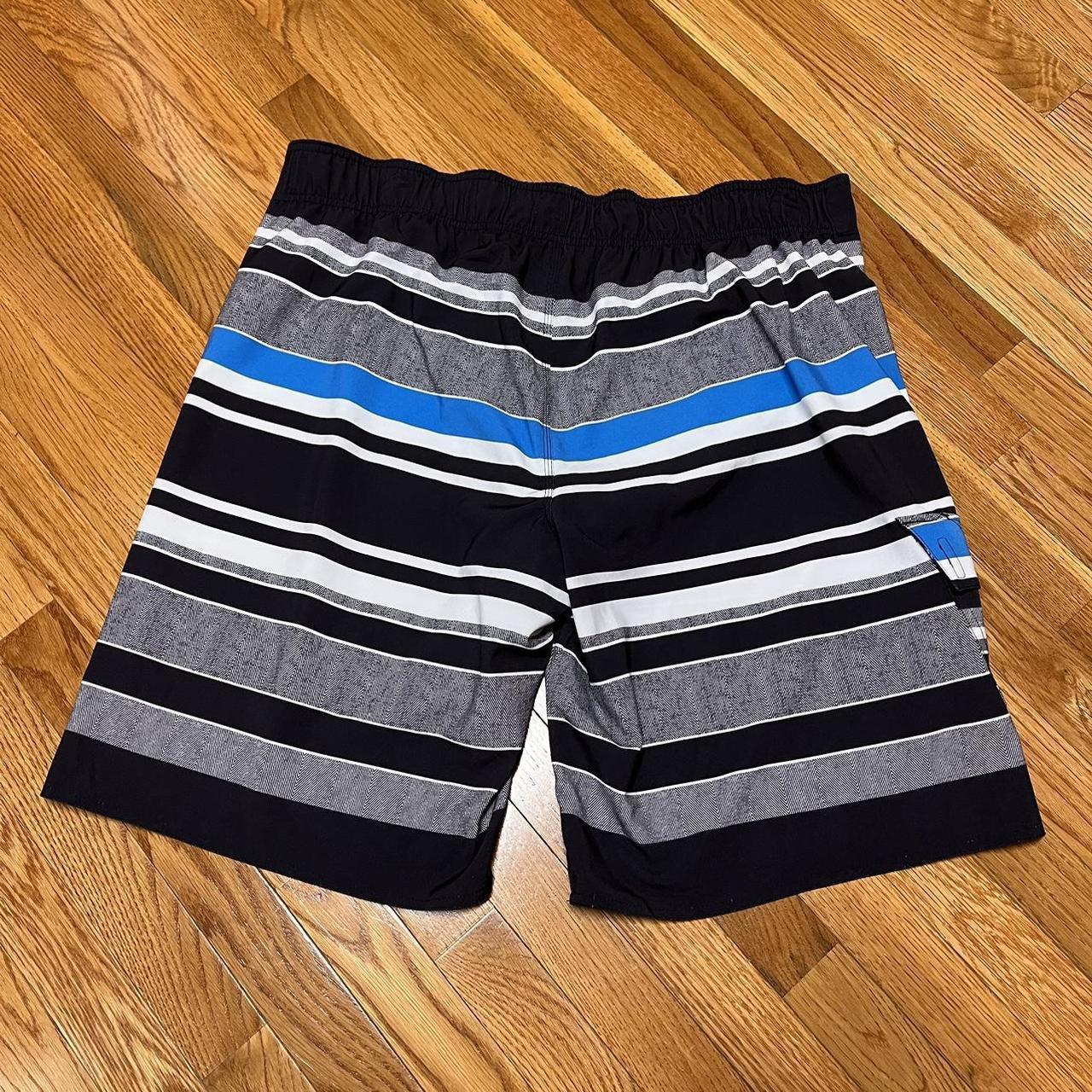 Hang Ten Men’s Striped Board Shorts w/ Mesh Lining -... - Depop