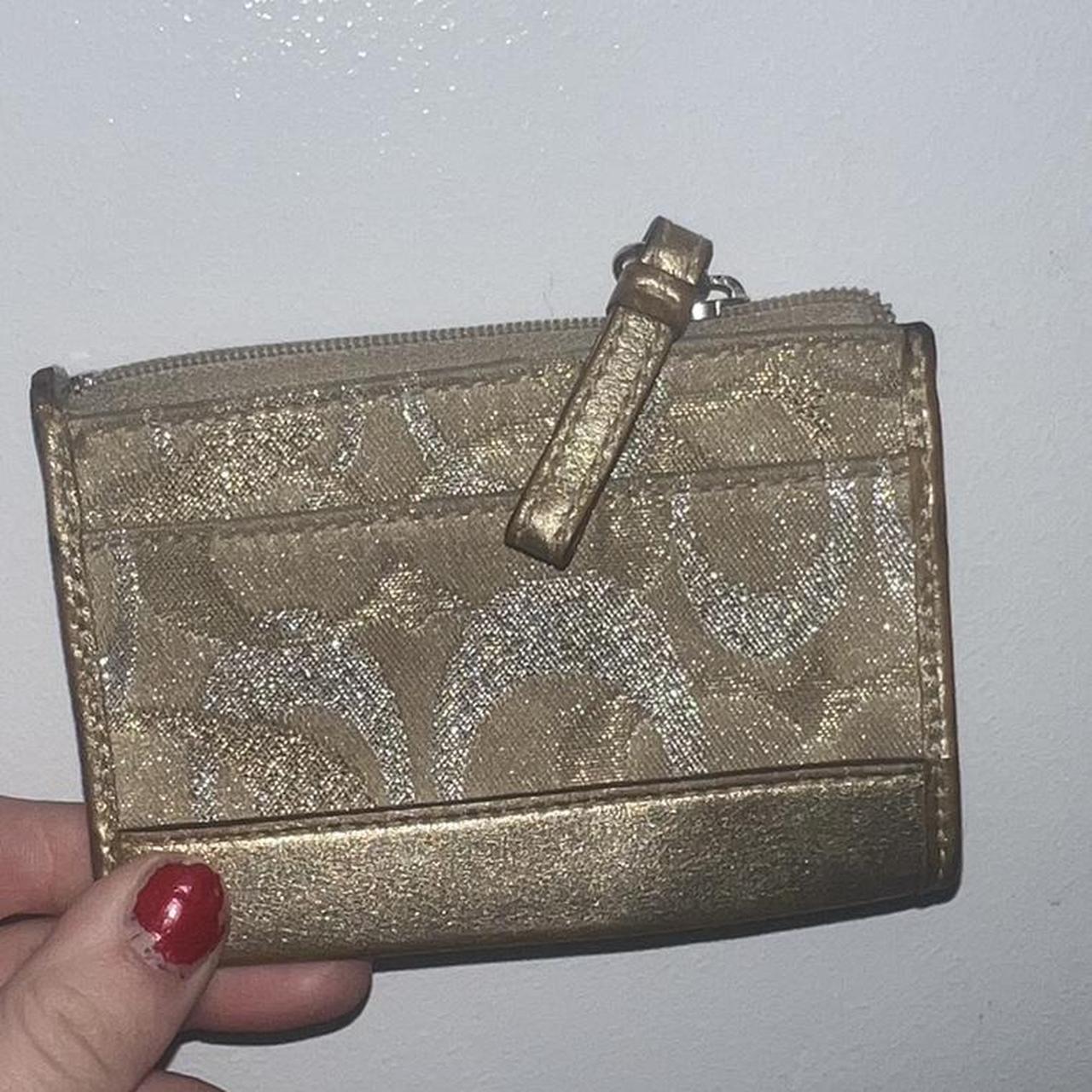 Gold coach wallet Depop