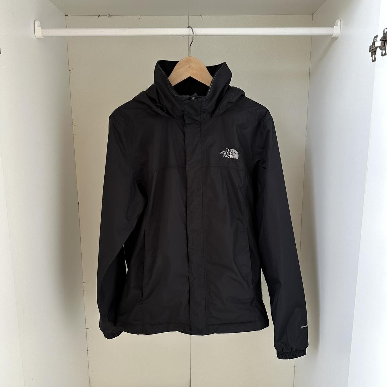 Black mens North Face rain jacket Size: Small,... - Depop