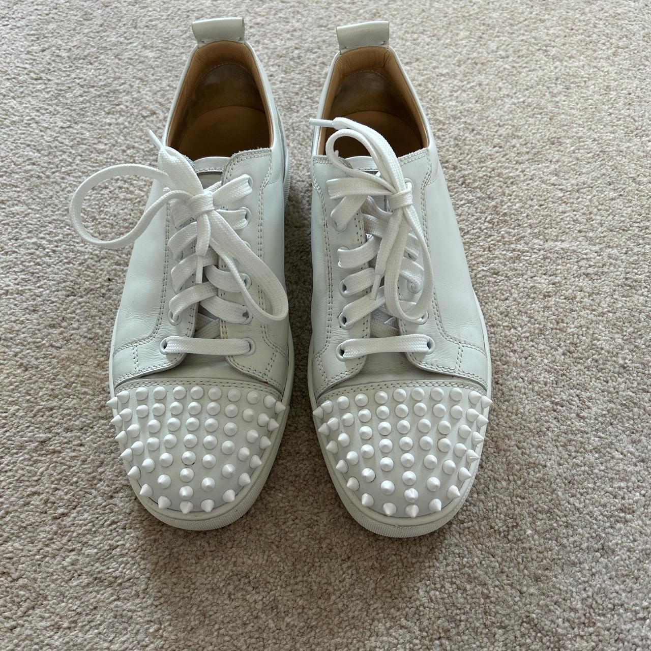 Mens white louboutin trainers online