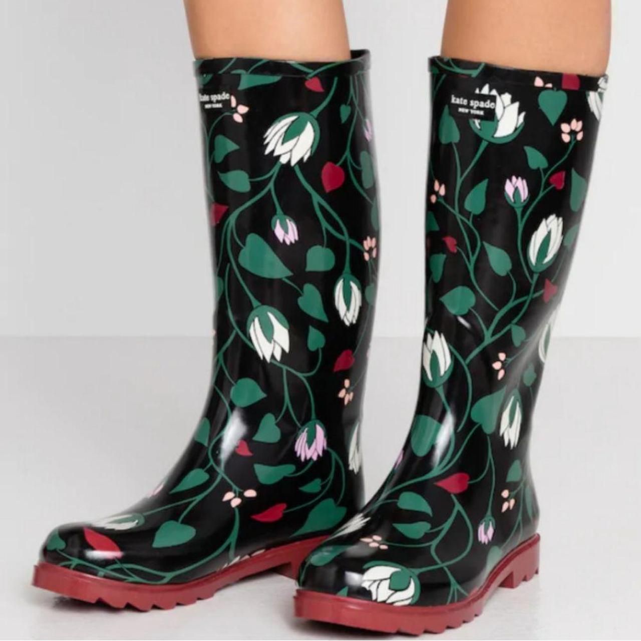 Kate Spade Renata Floral print rainboot Size 5 100