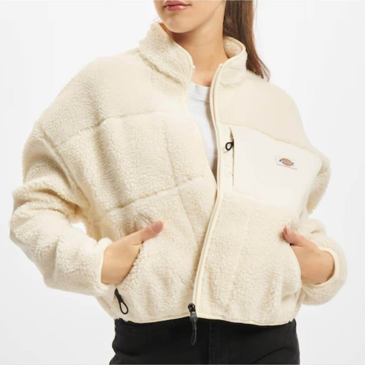 Dickies Women's red chute sherpa ecru size XS Depop