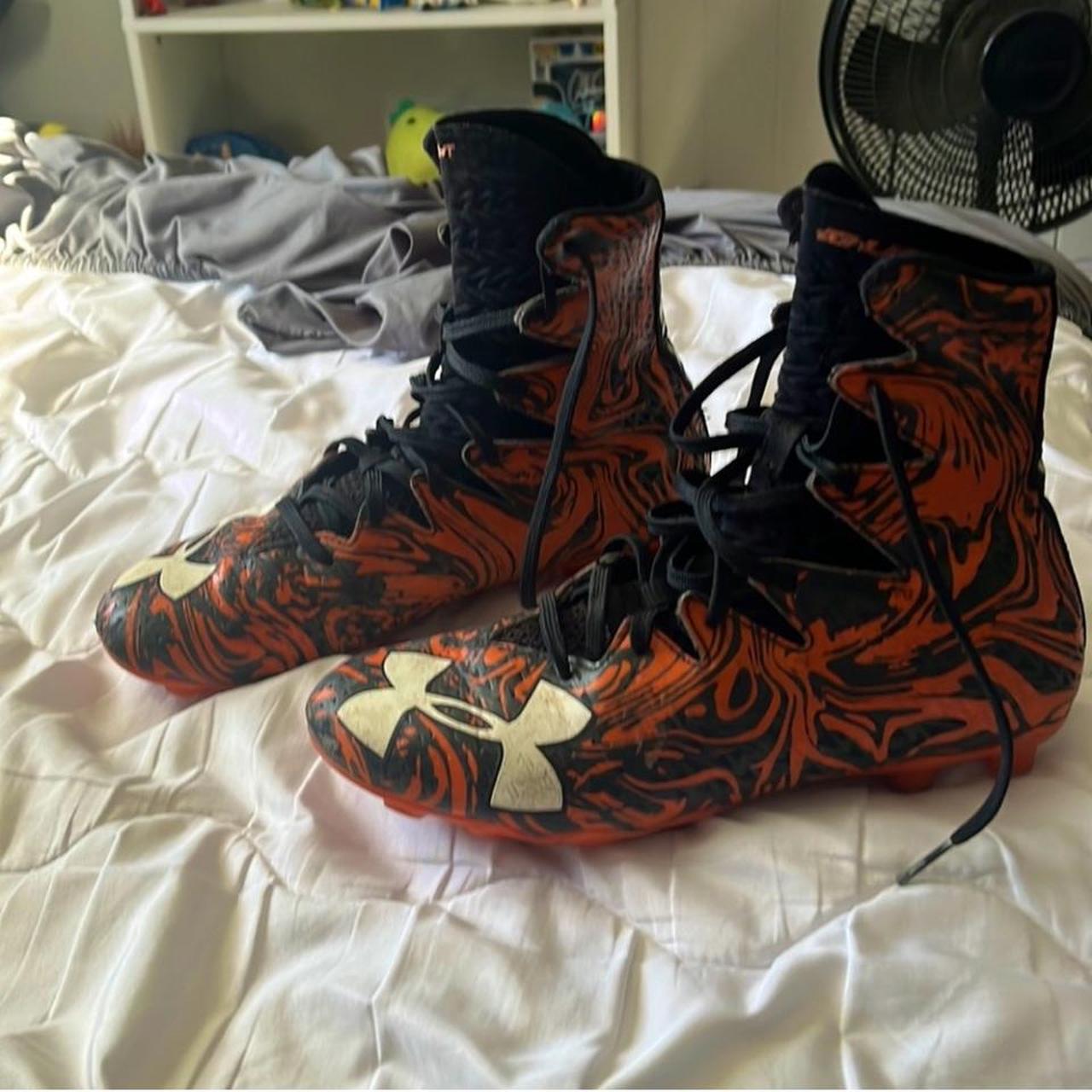 Under Armour Highlight Orange And Black Football Cleats Depop