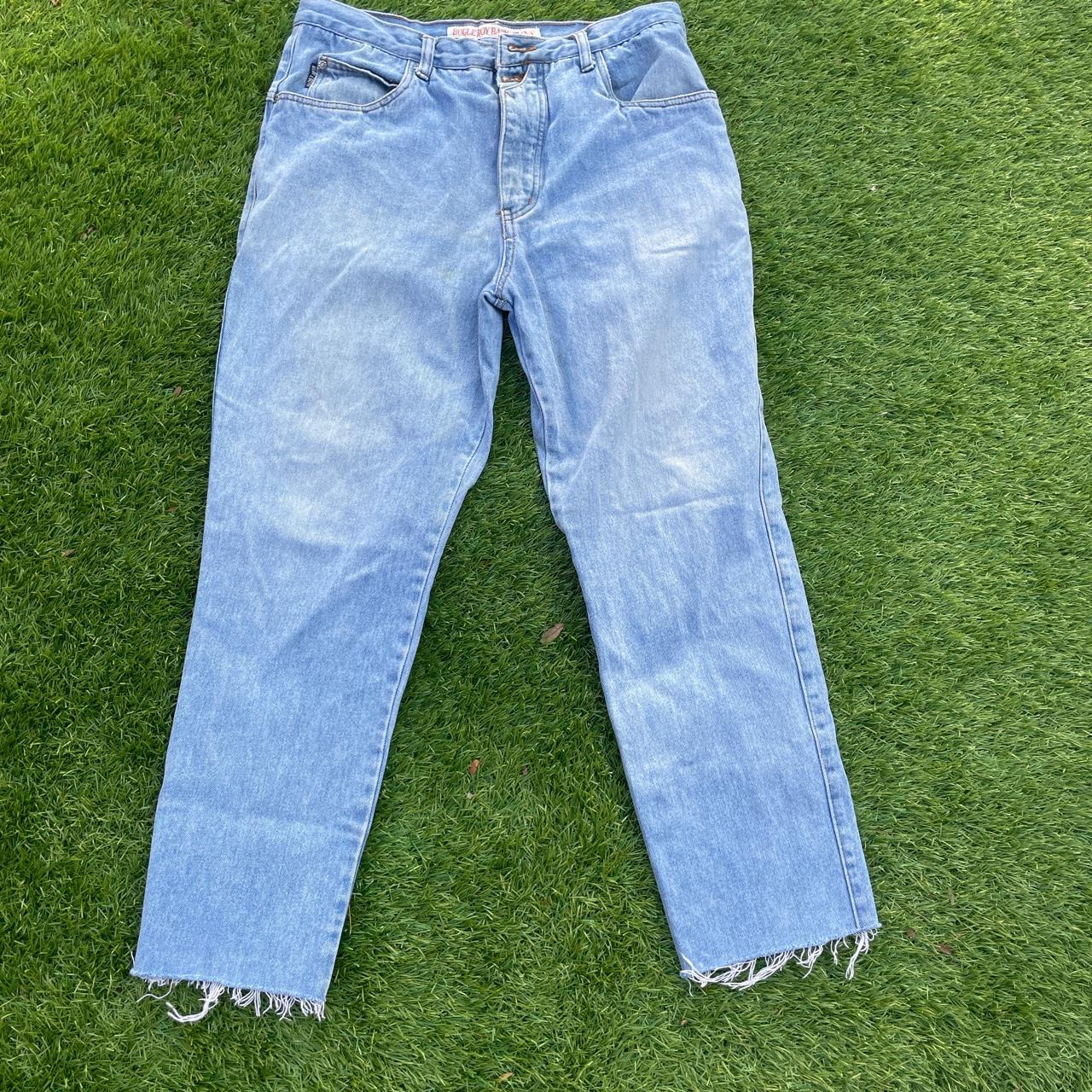 bugle boy vintage western style light colored jeans... - Depop